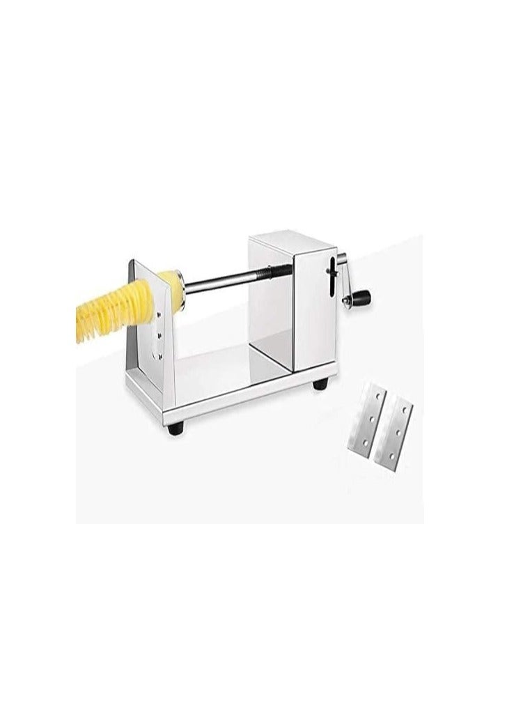 JAJEEK NEW Stainless Steel Manual Spiral Potato Chips Slicer – Tornado Potato Chips Cutter with Vegetable Slicer for Kitchen, Lightweight & Versatile Design for Perfect Spiral Cuts - Image 4