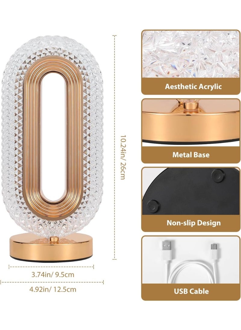 ناما مصباح رمضاني، زينة رمضان، مصباح طاولة كريستالي على شكل زيرو ، مصباح ليلي ليد يعمل باللمس، مصباح مكتب للمنزل وغرفة النوم وغرفة المعيشة وزينة طاولة رمضان قابل للشحن usb - Image 4