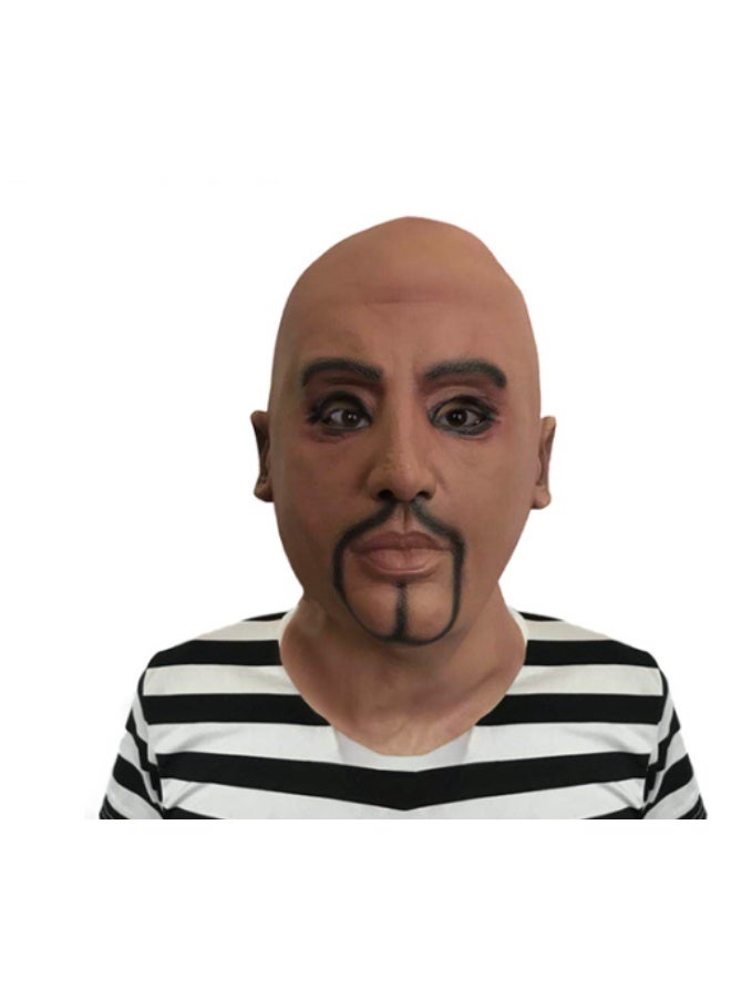 قناع رجل عجوز أصلع واقعي، قناع دعائي لحفلة الهالوين للبالغين - Image 4