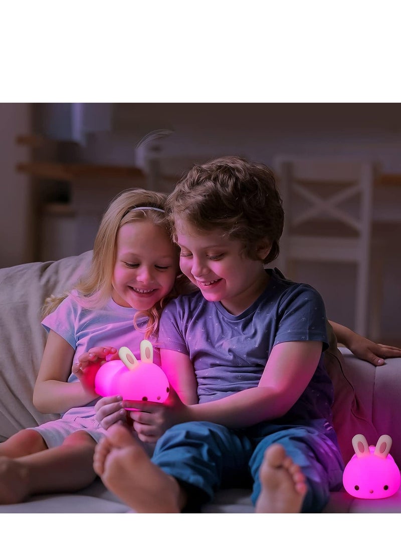 JAJEEK Kids Night Light – Cute Rabbit Design, Soft LED Glow, Dimmable, Rechargeable, Safe Touch Control, Perfect for Toddlers and Children’s Bedrooms, Nursery Nightlight - Image 4