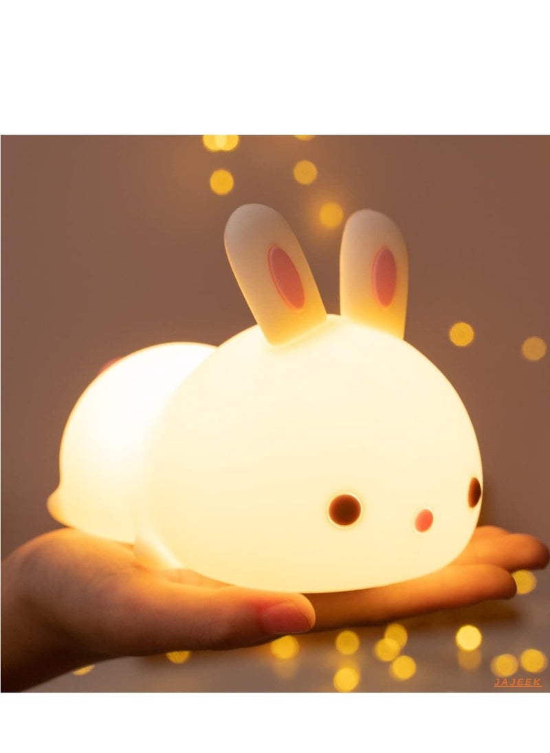 JAJEEK Kids Night Light – Cute Rabbit Design, Soft LED Glow, Dimmable, Rechargeable, Safe Touch Control, Perfect for Toddlers and Children’s Bedrooms, Nursery Nightlight - Image 1