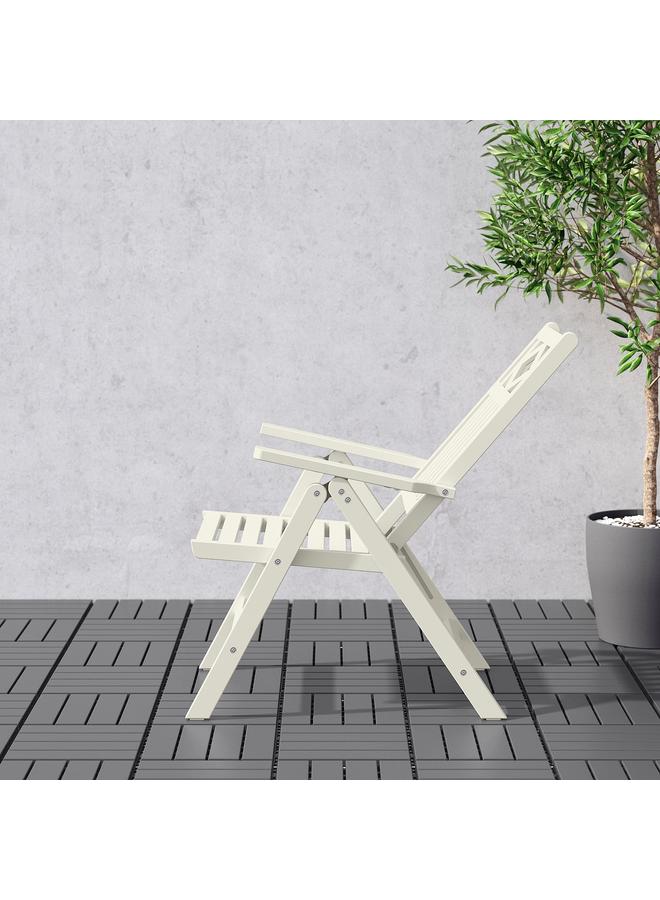 Zaboon Reclining chair, outdoor, white/beige - Image 4