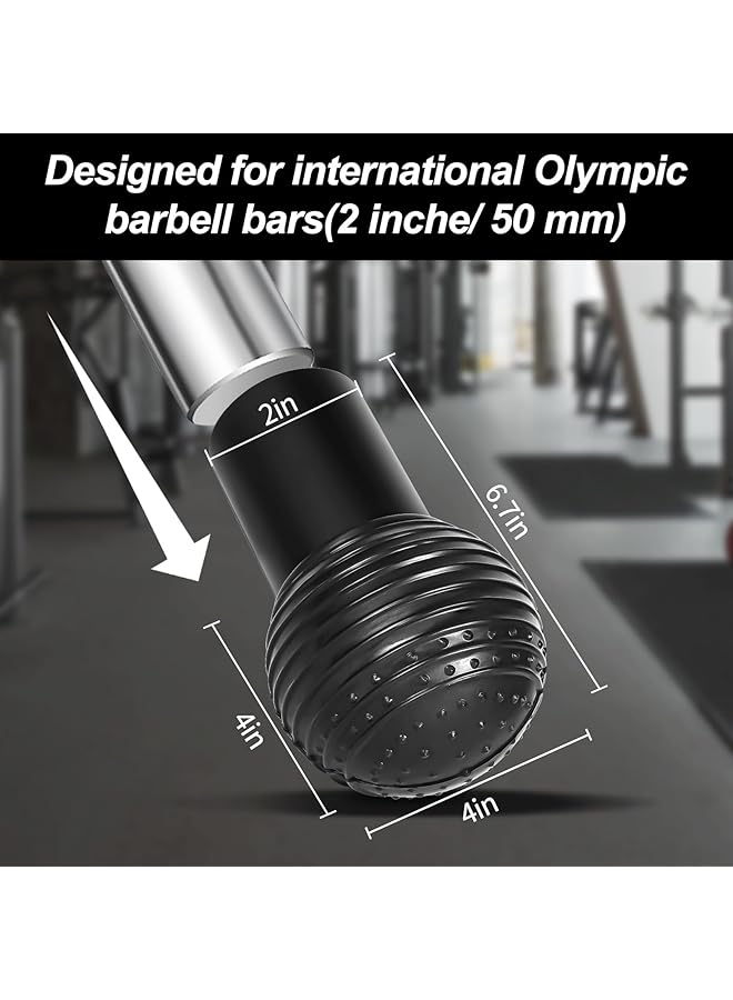 KASTWAVE Attachment For Barbell Fits 2'' Barbells Durable Rubber Base For Push Presses Rows Rotations Clean Squats & Full Body Strength Training - Image 4