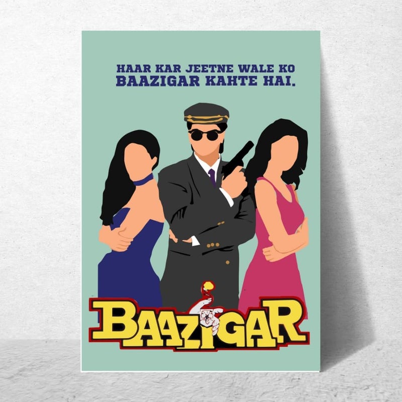 GRAY WALL Baazigar Movie Poster - Image 3