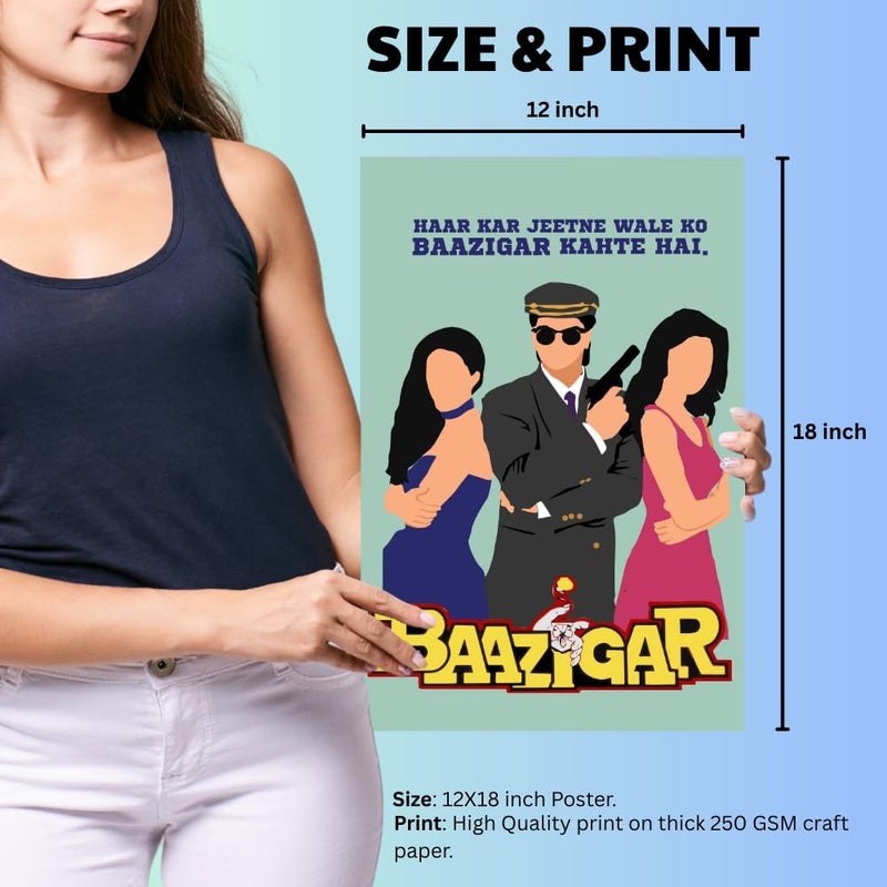 GRAY WALL Baazigar Movie Poster - Image 4