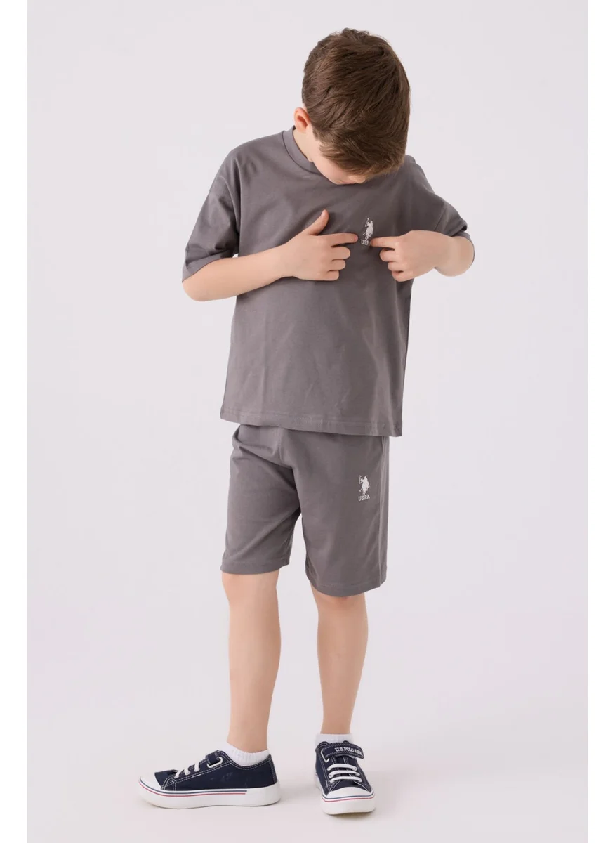 U.S. Polo Assn. Boys Anthracite Bermuda Set