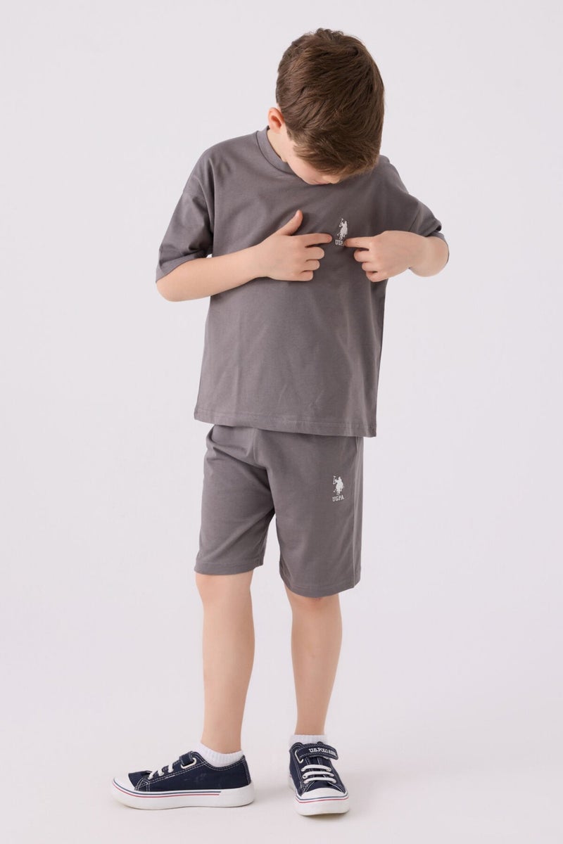 U.S. Polo Assn. Boys Anthracite Bermuda Set  - Image 1