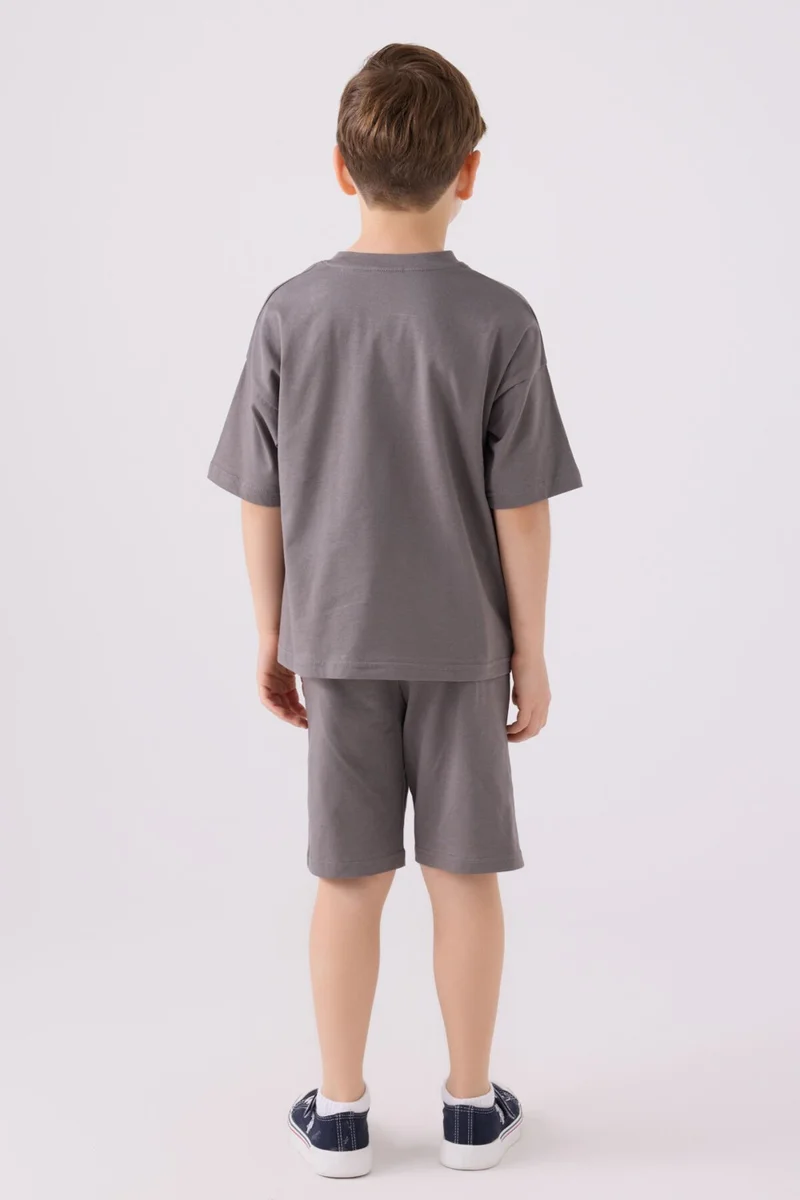 U.S. Polo Assn. Boys Anthracite Bermuda Set