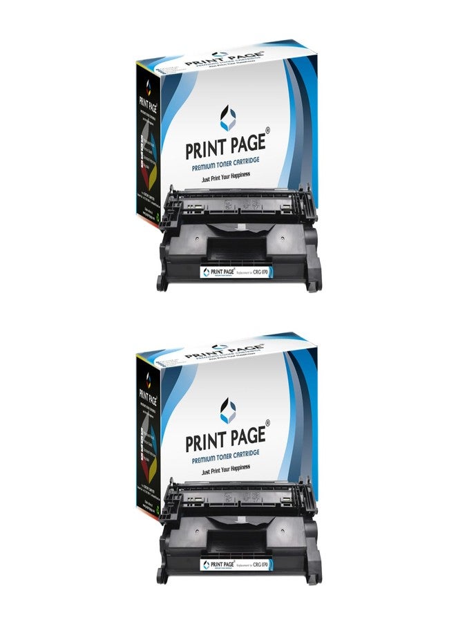 Print Page CRG 070 Toner Cartridge (Print 3000 Pages) Compatible for Printers LBP247dw, LBP244, LBP241, LBP243dw, LBP246dw, MF461dw, MF463dw, MF467dw, MF465dw (Set of 2) - Image 1