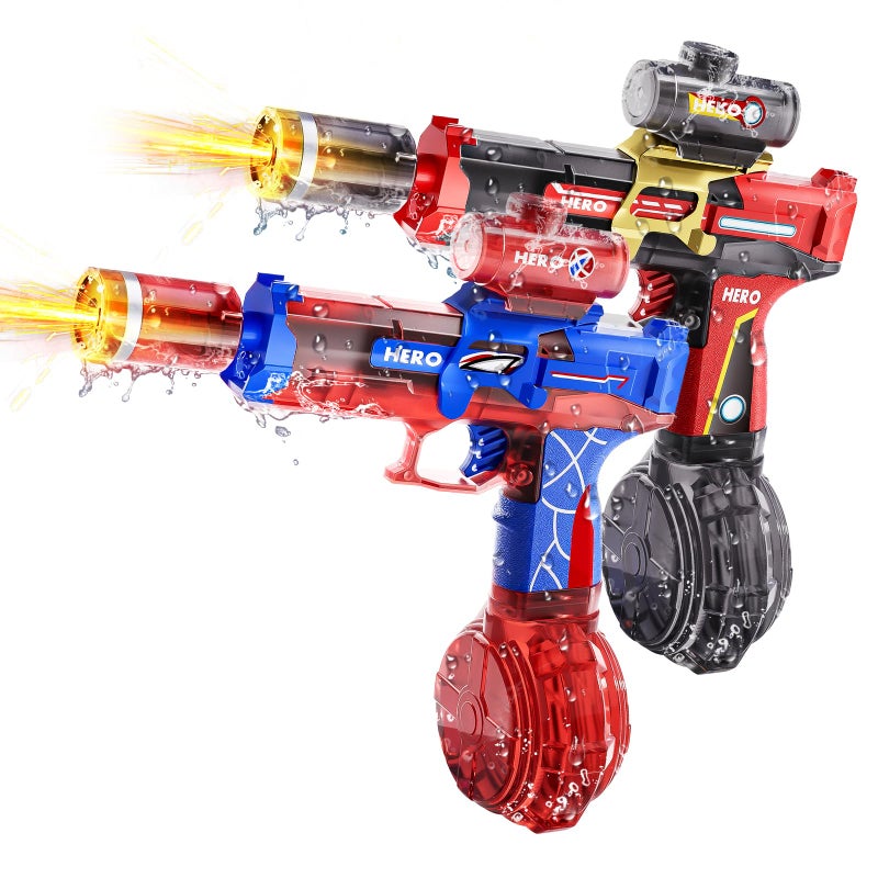 YoPoll Electric Water Gun for Adults Kids Automatic Electric Squirt Gun with Long Range Powerful LED Light Water Gun Pistol Blaster Soaker Water Guns for Summer Outdoor Beach Swimming PoolBKR - Image 3