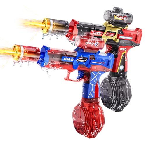 YoPoll Electric Water Gun for Adults Kids Automatic Electric Squirt Gun with Long Range Powerful LED Light Water Gun Pistol Blaster Soaker Water Guns for Summer Outdoor Beach Swimming PoolBKR - Image 1
