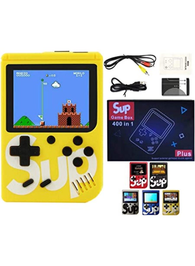 SUP 400 In 1 Game Box Console Classic Games Hand Held Gamepad Color Screen Mario Super Mario DR Mario Contra Games - YELLOW - Image 1