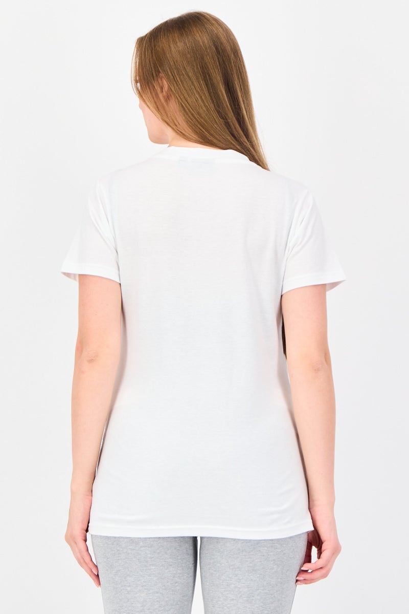 FILA Women Sportswear Fit Short Sleeve Training T-Shirt, White - Image 3