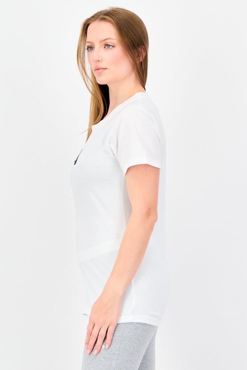 FILA Women Sportswear Fit Short Sleeve Training T-Shirt, White - Image 2