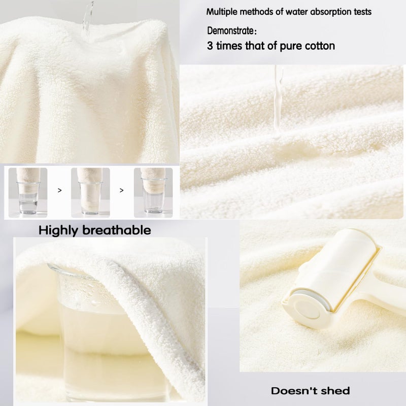 IFaryMes Toddler Bath Towel Baby Towels with Hood 27.5"X55" Ultra Absorbent Soft Bathrobe Blanket Kids Shower Towel for Girls and Boys (Pearl) - Image 4