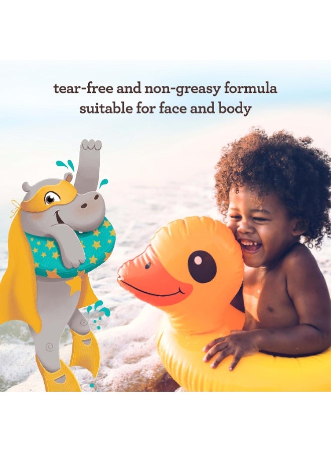 Aveeno Kids Continuous Protection Zinc Oxide Mineral Sunscreen Lotion for Children's Sensitive Skin with Broad Spectrum SPF 50, Tear-Free, Sweat- & Water-Resistant, Non-Greasy, 88 ml - Image 3