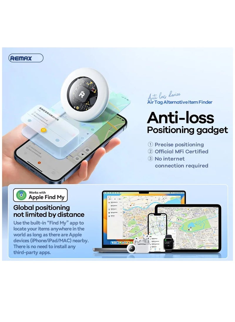 REMAX - Smart Global Position Tracking Item Finder – Lightweight, Precise, and Reliable | AirTag Anti-Loss Reminder Key Finder Works with Find My App for iOS Devices Only - Image 1