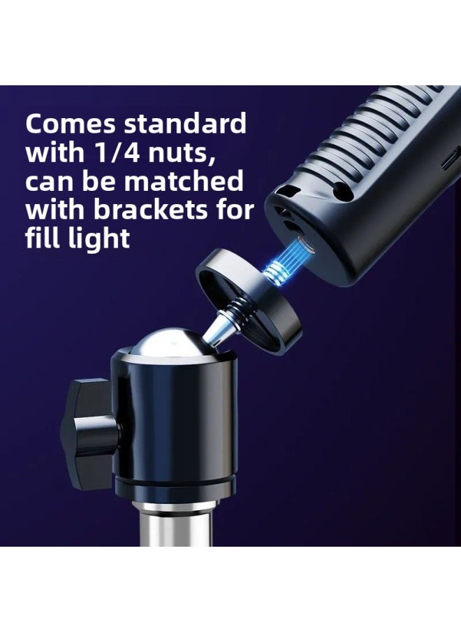 Generic - Direct Live Hand-held Led Rod Lamp Stepless Dimming Camera Atmosphere Lamp Double Color Temperature Full Color Rgb Fill Light-Light Source Color:[type B Stick Lamp-three Colors Temperature] (with Baffle) - Image 1