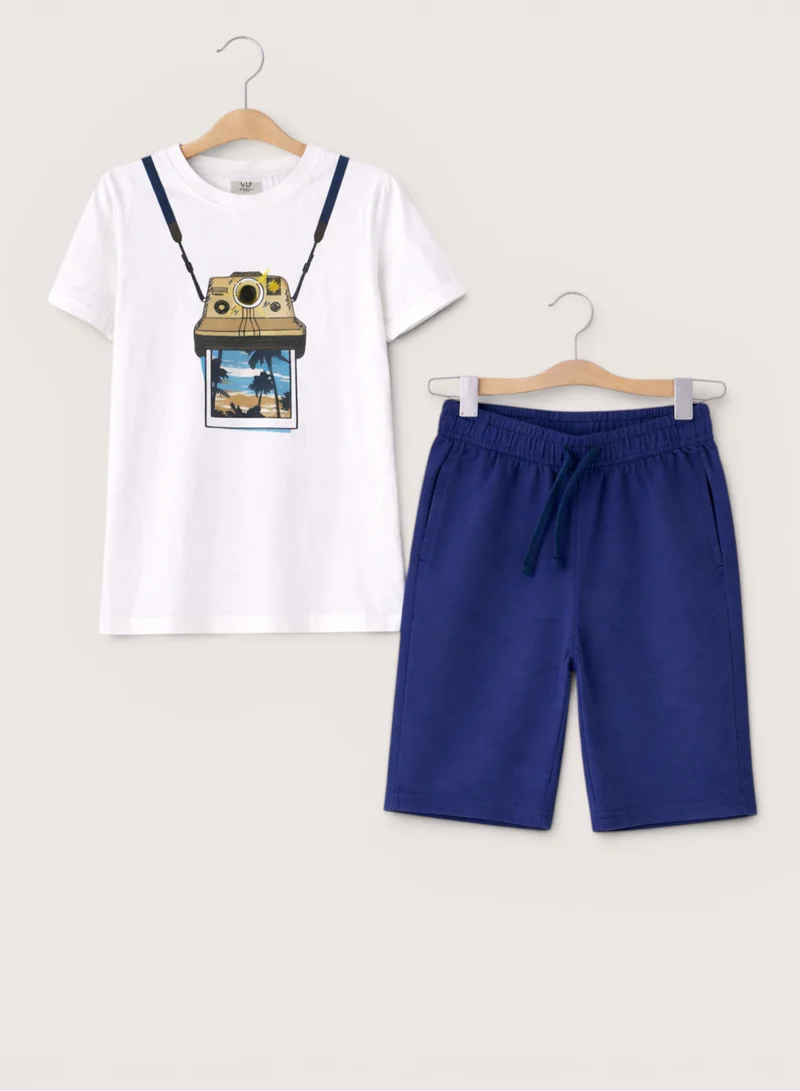 فكتور اند جين Boys’ Multipack – Graphic T-Shirts & Shorts Set (4 Pack)