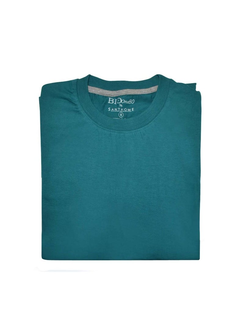 SANTHOME Plain round neck t-shirts for men  - Image 1