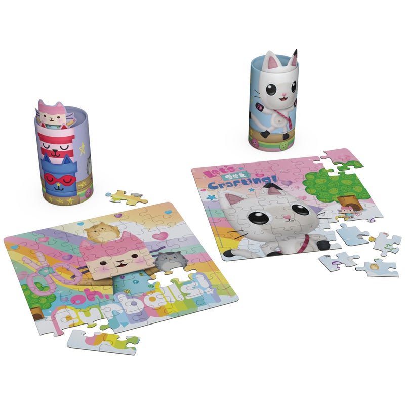 Spin Master Games ألعاب سبين ماستر - بيت دمى غابي، مجموعة ألغاز من 2 - 48 قطعة ألغاز في أنابيب تخزين الشخصيات - ألعاب بيت دمى غابي للأطفال، للأعمار من 4 سنوات وما فوق - Image 4