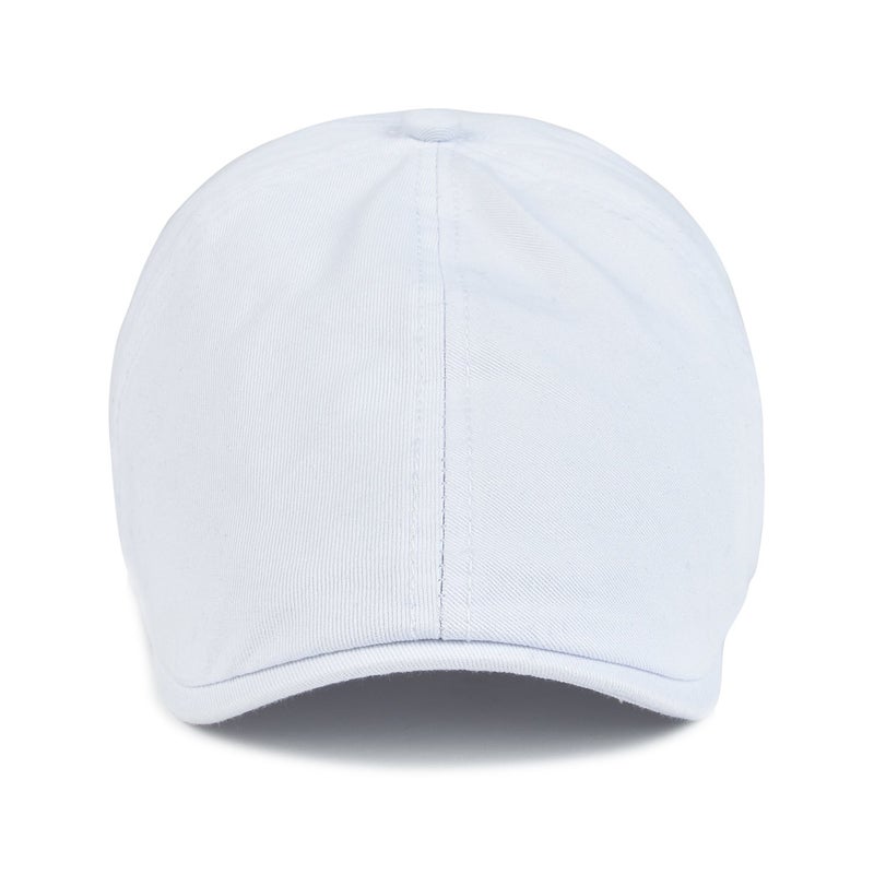 VOBOOM Cotton Washing Flat Cap Cabbie Hat Gatsby Ivy Irish Hunting Newsboy (White) - Image 2