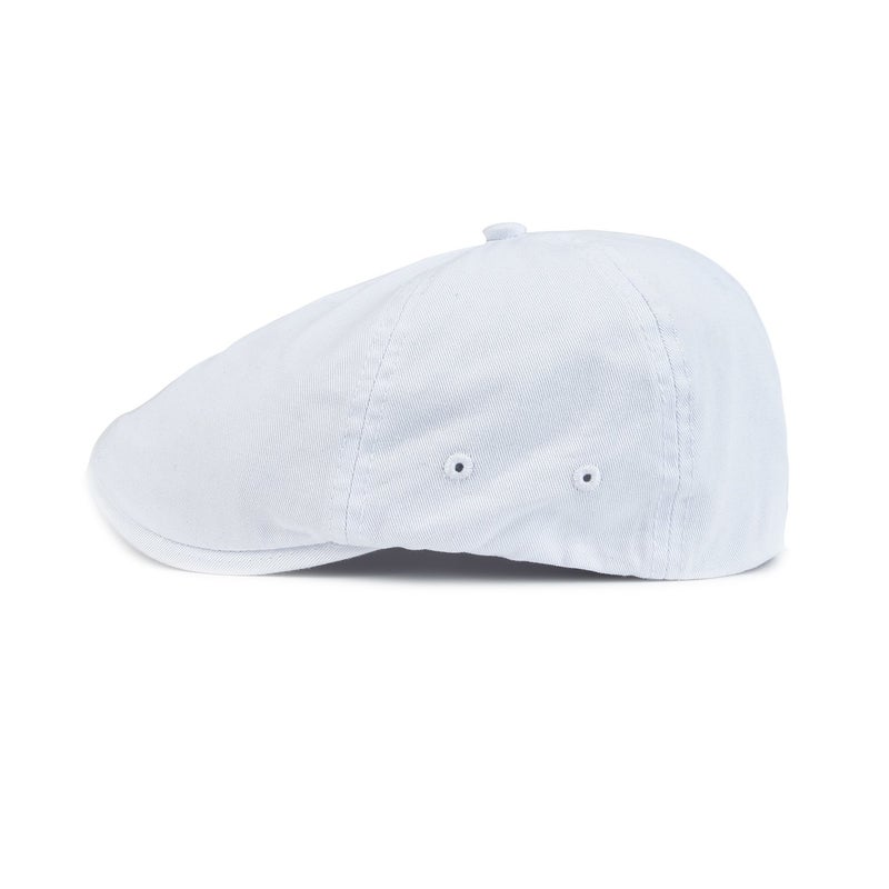 VOBOOM Cotton Washing Flat Cap Cabbie Hat Gatsby Ivy Irish Hunting Newsboy (White) - Image 3