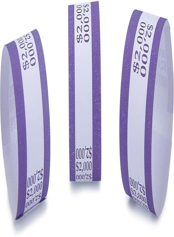 L LIKED Money Band Self Sealing Currency Straps for Bill Wrappers (Purple $2000-1002 PCS) - Image 4