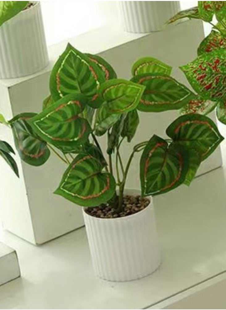 Kutis 1-Piece Artificial Plant with Pot for Home Garden Décor Multicolor 30x30 cm  - Image 2