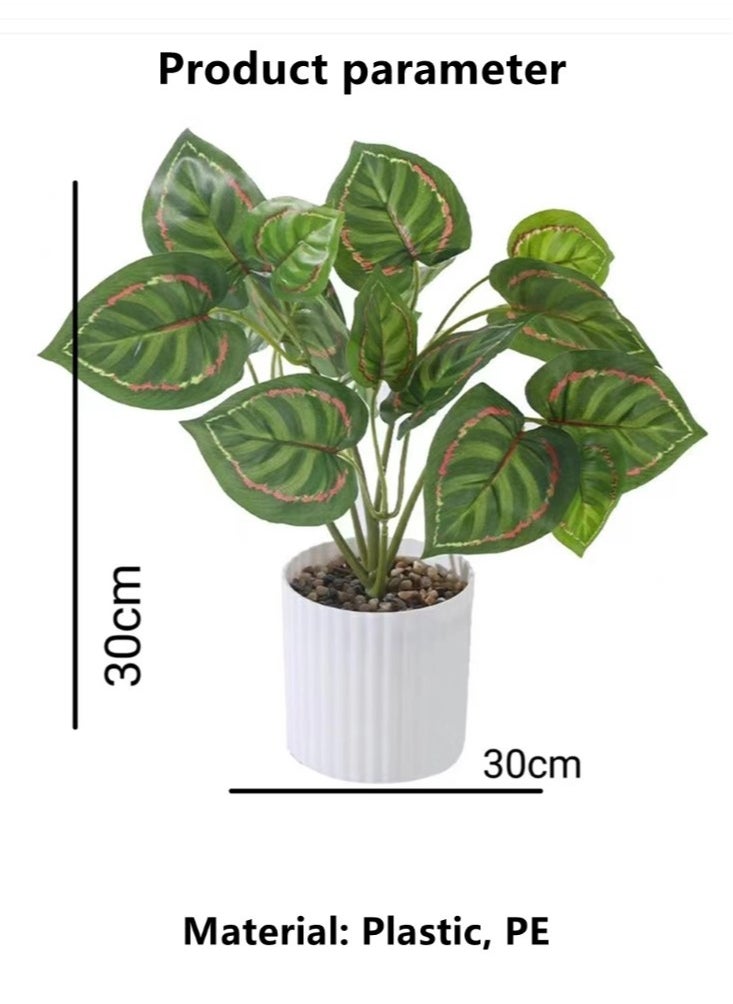 Kutis 1-Piece Artificial Plant with Pot for Home Garden Décor Multicolor 30x30 cm  - Image 4