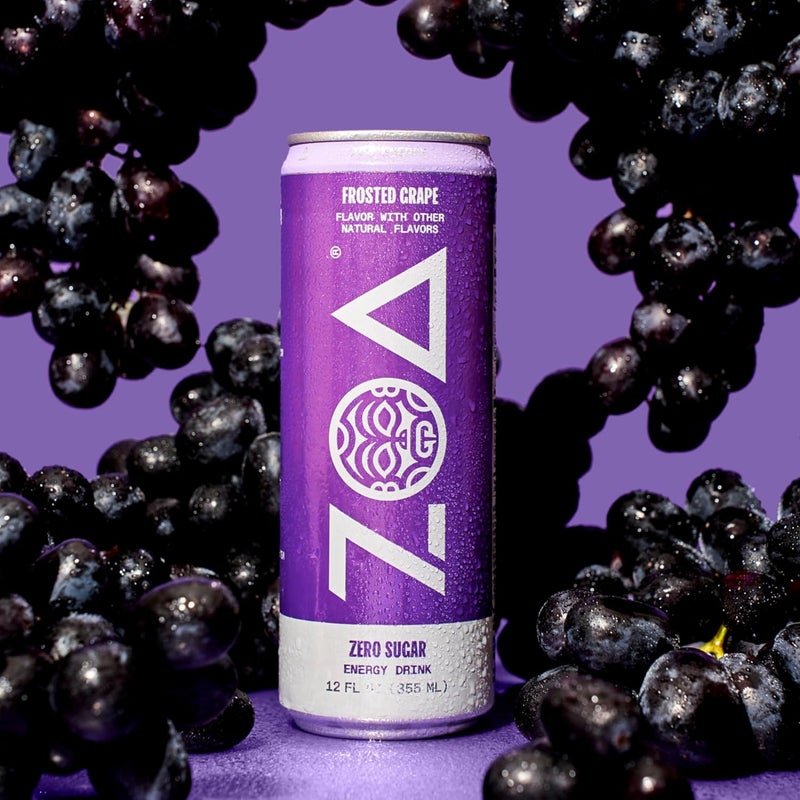 ZOA Zero Sugar Energy Drink - Frosted Grape (12-Pack) - Image 4