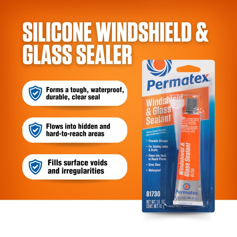 Permatex 81730 Flowable Silicone Windshield and Glass Sealer, 1.5 oz. - Image 2