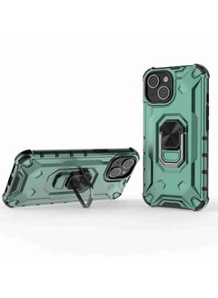 HuHa Case Cover For iPhone 13 Ice Armor Series Ring Holder Phone Case Green 
