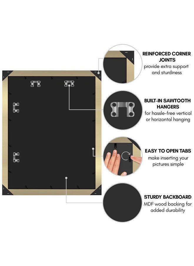 Americanflat Americanflat 18x24 Poster Frame with Polished Plexiglass - Gold Picture Frame with Engineered Wood - Epic Collection - Wide Photo Frame for Wall Display  - Image 4