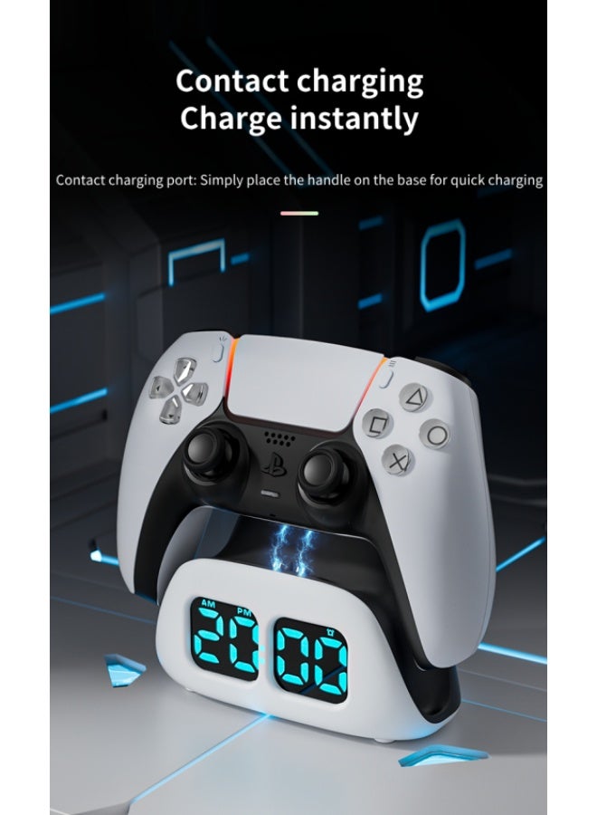 أوليون Suitable for PS5 handle  multifunctional game handle charging dock with alarm clock display fast charging dock - Image 3