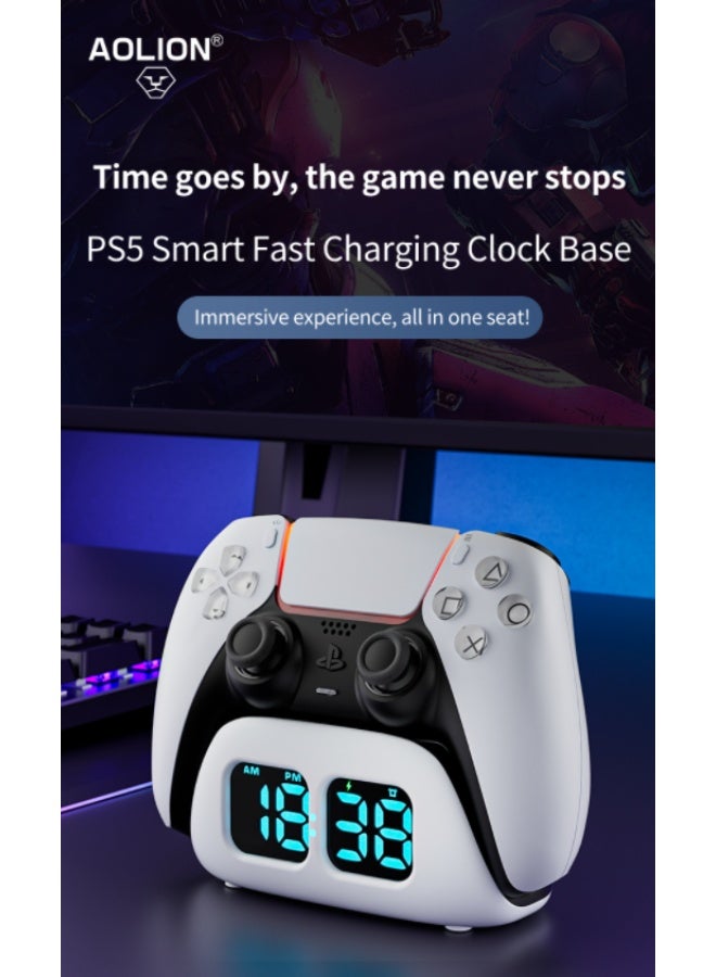 أوليون Suitable for PS5 handle  multifunctional game handle charging dock with alarm clock display fast charging dock - Image 1