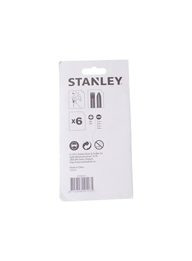Stanley Bi Material Precision Screwdriver Set Stht66052 8 6 Pieces - Image 2