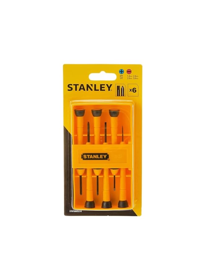 Stanley Bi Material Precision Screwdriver Set Stht66052 8 6 Pieces - Image 3