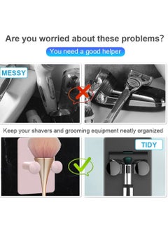Excefore 8PCS Shaver Holder for Shower Self-Adhesive Adjustable Reusable Bathroom Waterproof Wall Hanging Loofah Waterproof Shower Hook Widely Used In Kitchen Bathrooms  - Image 4
