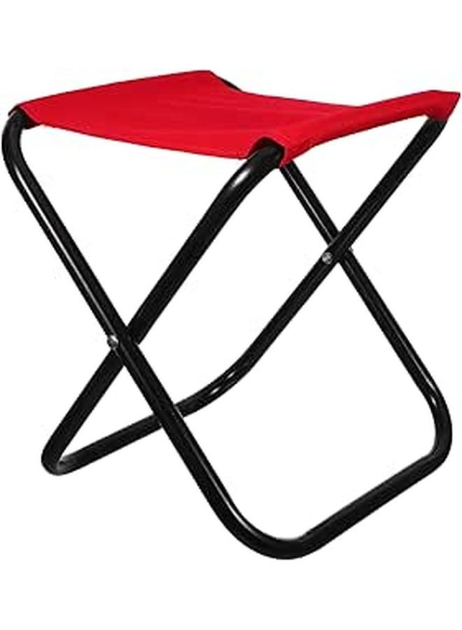 Compact Lightweight Portable Folding Stool For Outdoor Camping Fishing Beach Hiking Red - Image 1