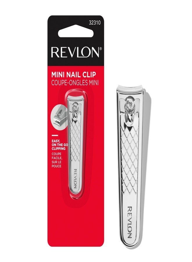 Revlon Compact Nail Clipper, Small Mini Design, Perfect for Travel, Use to Trim Fingernails and Toenails, Stainless Steel, 1 Count - Image 1