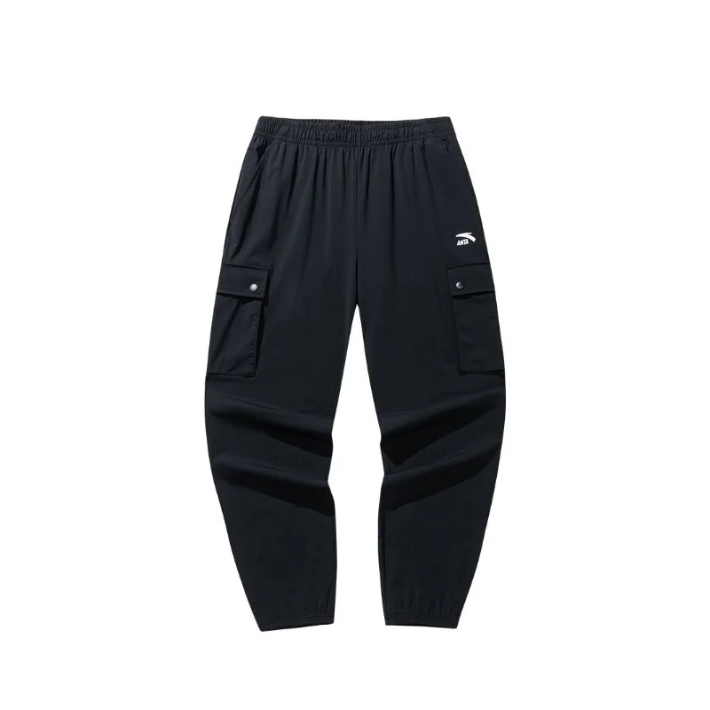 ANTA SPORTS CLUB Knit Track Pants - Lifestyle Black