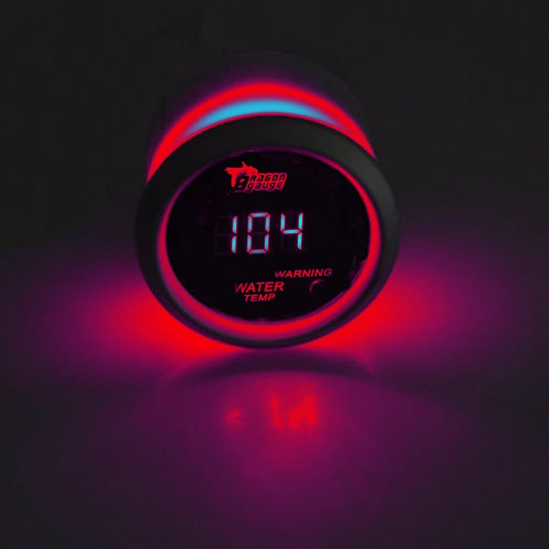 ESUPPORT Car 2" 52mm Digital Water Temp Gauge Red LED Fahrenheit F - Image 2