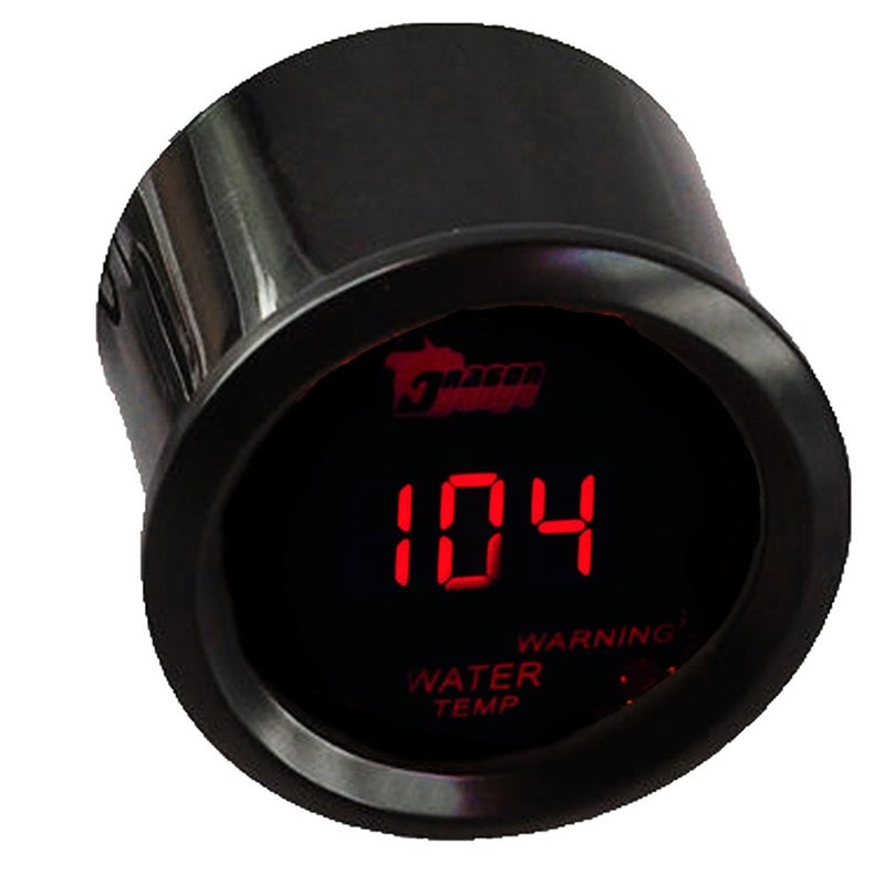 ESUPPORT Car 2" 52mm Digital Water Temp Gauge Red LED Fahrenheit F - Image 3