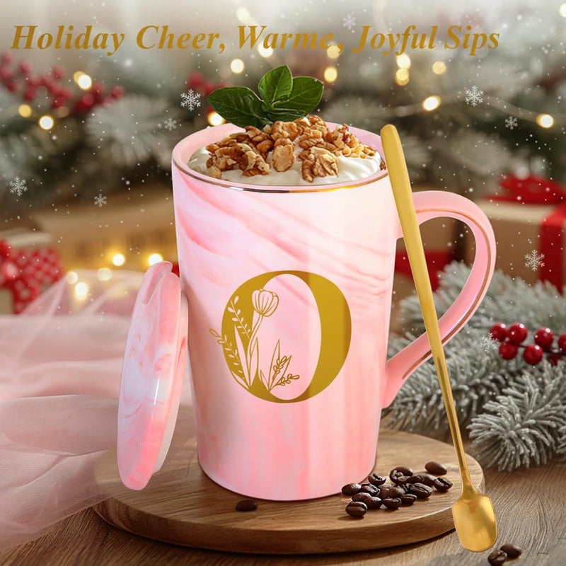 MNZZ Personalized Ceramic Coffee Mug with Lid Tea Cup Women Wife Anniversary Her 9 11 12 13 15 16 17 18 19 22 39 44 Silk Tin Gifts Pottery Steel Linen Lace Crystal Silver China Pearl Rudy Sapphire Golden,O - Image 3