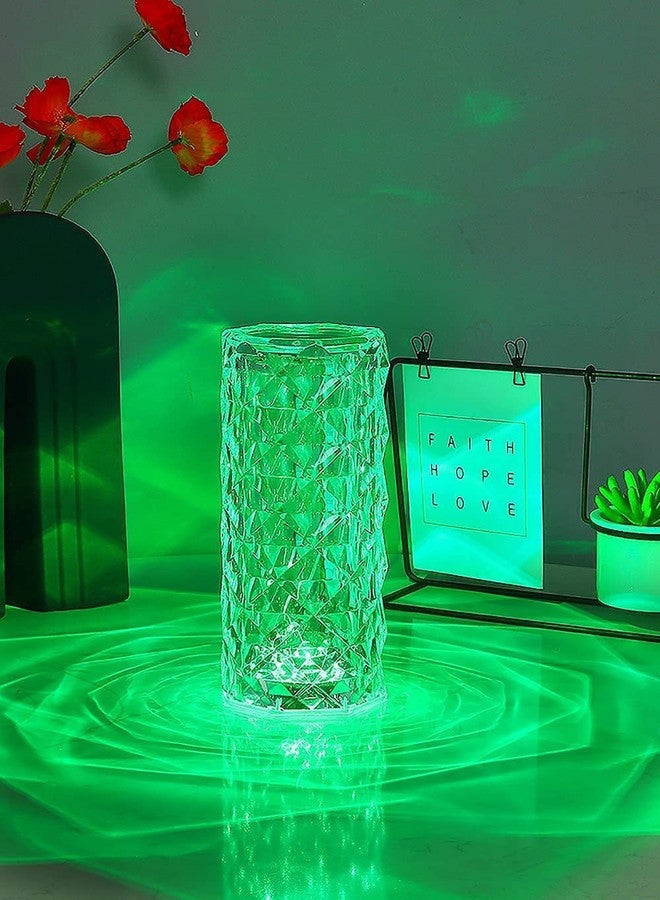 Chocozone Crystal Diamond Table Lamp - 16 Color Changing Rose USB Rechargeable Touch Bedside Night Light With Remote Control for Bedroom, Living Room, Party Decor - Image 4