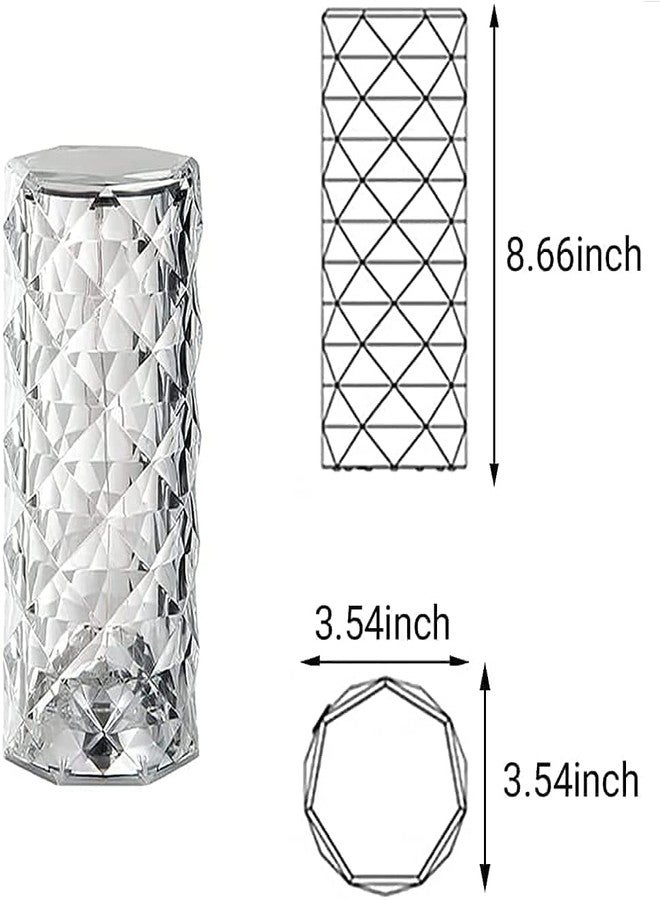 Chocozone Crystal Diamond Table Lamp - 16 Color Changing Rose USB Rechargeable Touch Bedside Night Light With Remote Control for Bedroom, Living Room, Party Decor - Image 5