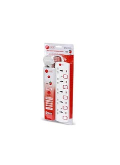 ELTRAZONE "5-Way Japan Universal Extension Cord – 3M Length, 5 Sockets, Shockproof, 250V, White"  - Image 3