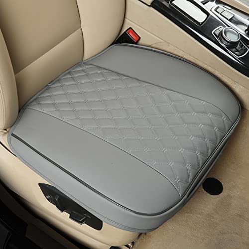 Black Panther PU Car Seat Cover, Front Seat Protector Compatible with 90% Vehicles,Embroidery,Anti-Slip & Full Wrapping Bottom W55cm*D54cm(21.65''*21.26'')(1Piece,Gray) - Image 1