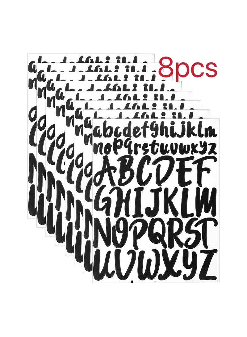 8pcs 1 inch 2 inch Capital Letter Stickers Self Adhesive Letters Sticks for Crafts Outdoor Signs Poster Mailbox Windows and Car - Image 1